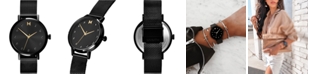 MVMT Women's Caviar Black Stainless Steel Mesh Bracelet Watch 36mm